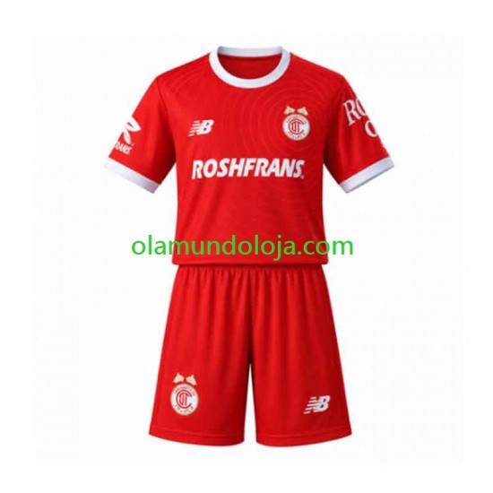 Camisola Toluca Criança Equipamento Primeiro 2026-2027 Manga Curta